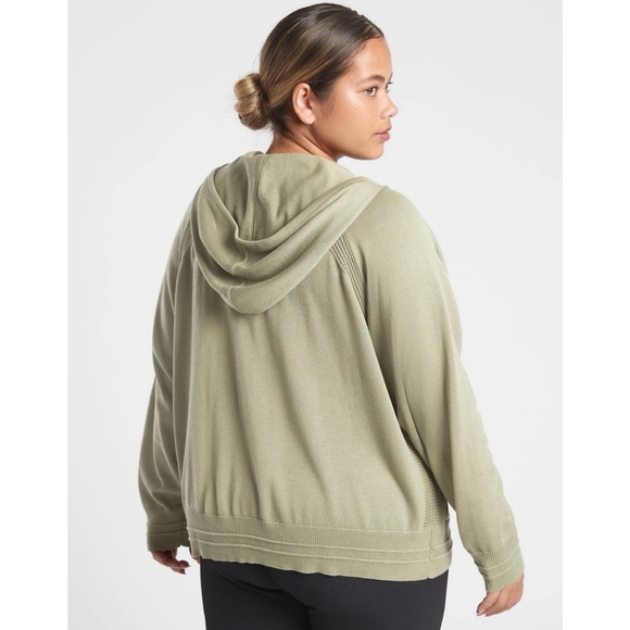 Athleta Evergreen Hoodie Sweater - Olive Green NWT SZ 1X - Picture 2 of 15